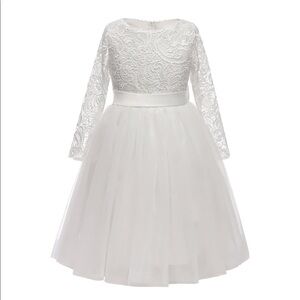 Beautiful Dress Lace Tulle Bow size 8 Easter Christmas Communion Flower Girl